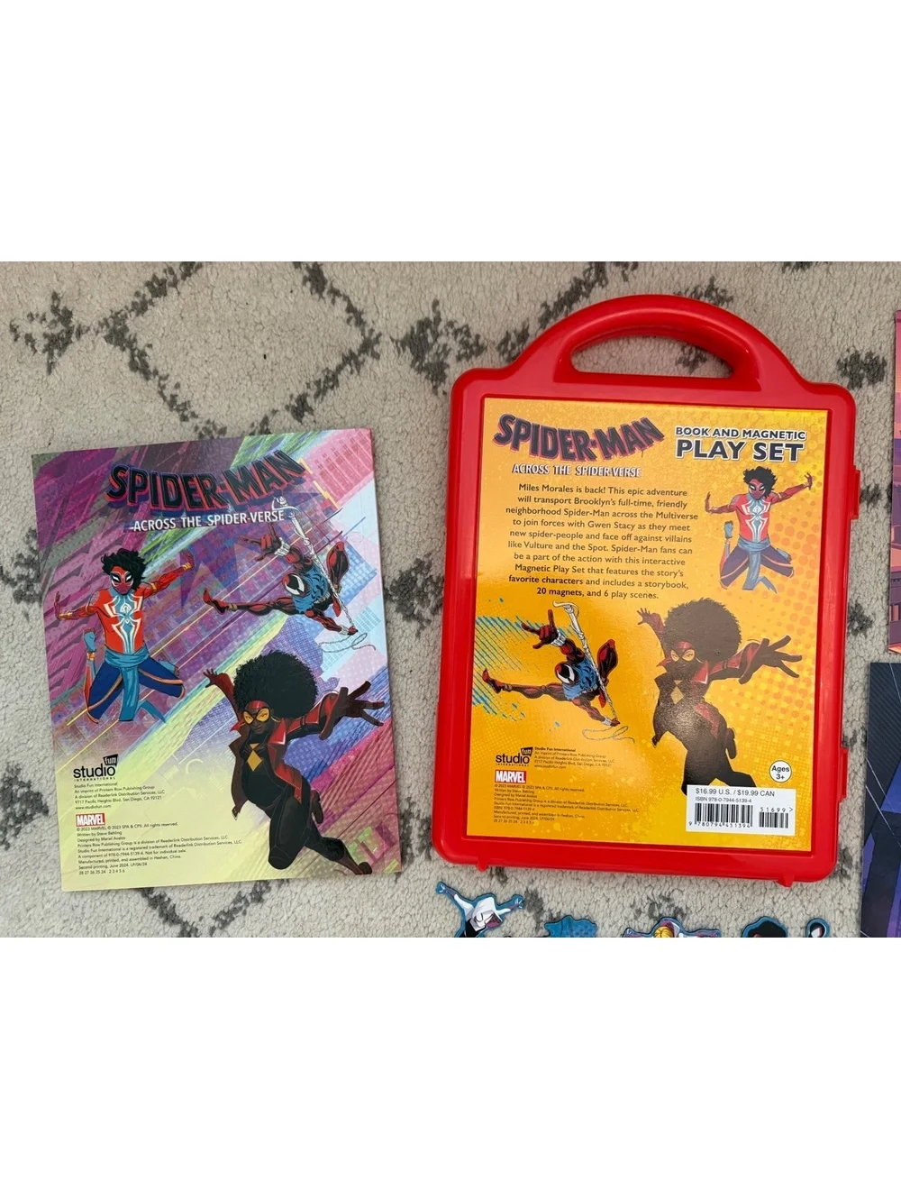 Spider-Man Across the Spider-Verse Magnetic Play Set 16 Magnets – Missing 4